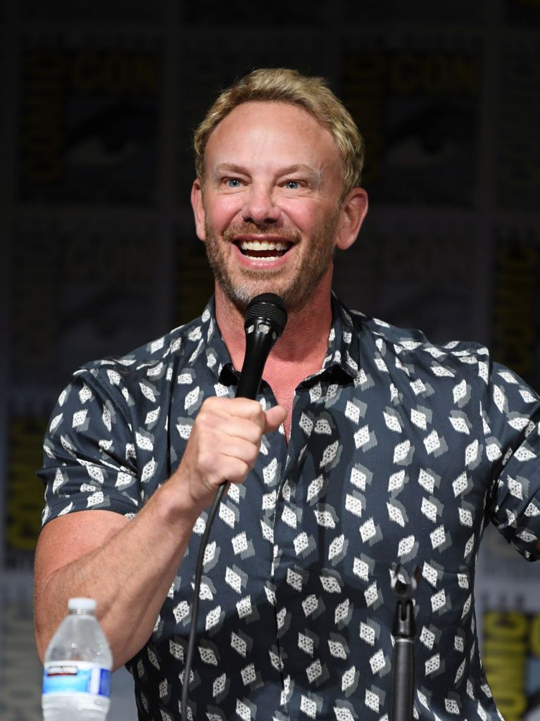 san diego, california july 21 ian ziering speaks during the sharknado 10th anniversary panel at 2023 comic con international san diego at san diego convention center on july 21, 2023 in san diego, california photo by chelsea guglielminofilmmagic