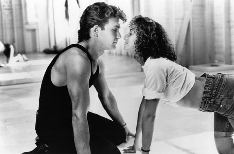 patrick swayze and jennifer grey in a scene from the film dirty dancing in 1987