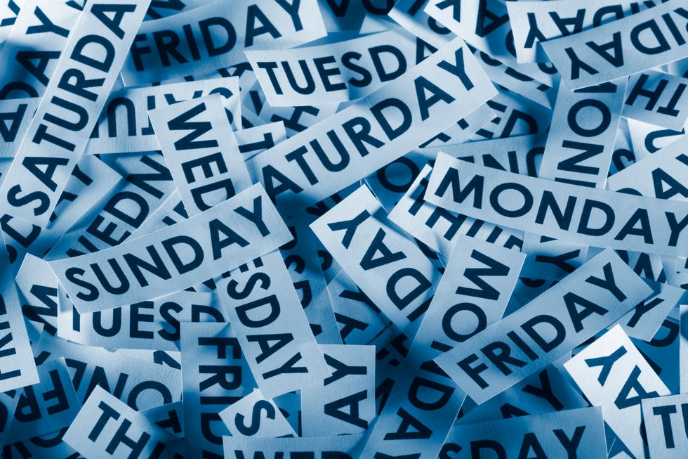 calendario, dias, semana