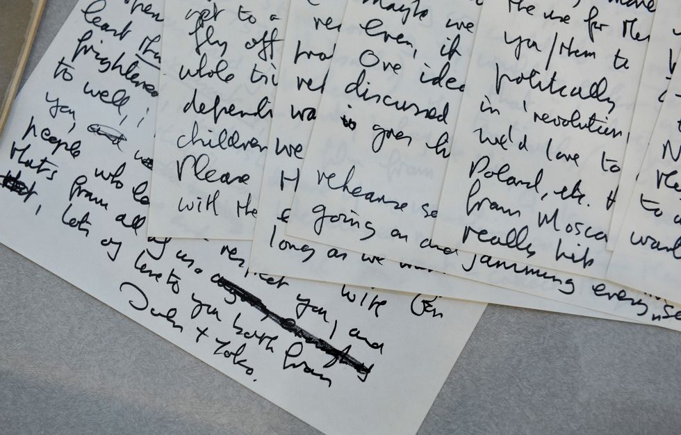 The letter John Lennon and Yoko Ono wrote to Eric Clapton about forming a group together, dated September 29, 1971