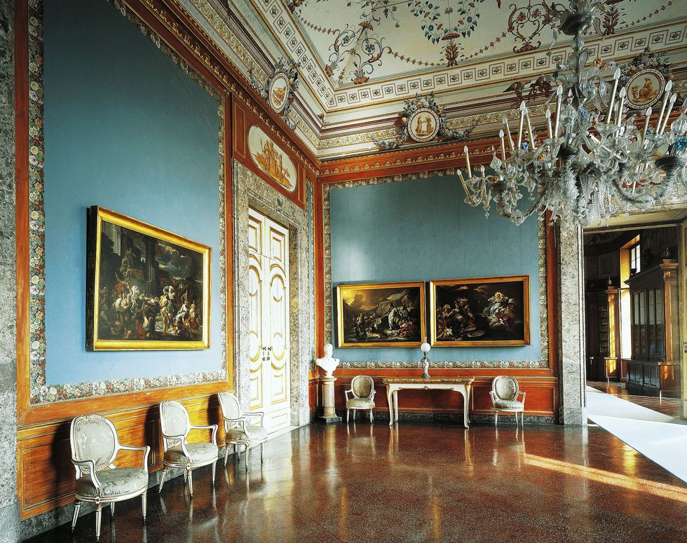Reading Room, Royal Palace of Caserta (UNESCO World Heritage List, 1997), Campania. Italy, 18th-19th century.