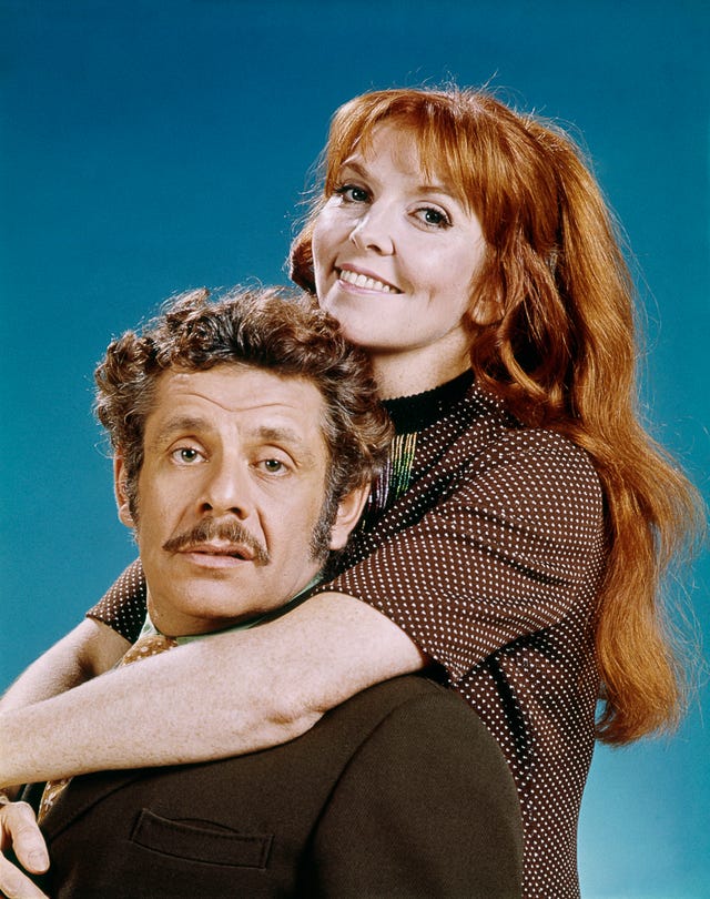 kraft music hall    love  marriage, part 1  2 episode 1311  1312    pictured l r  husband and wife comedy team jerry stiller, anne meara    photo by nbcu photo banknbcuniversal via getty images via getty images