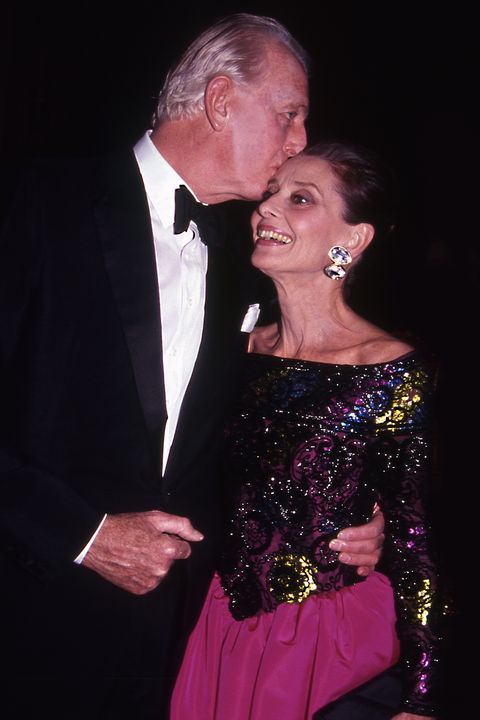 hubert de givenchy and audrey hepburn attend the night of stars gala, held at the waldorf astoria, new york, new york, 1991 photo by rose hartmangetty images
