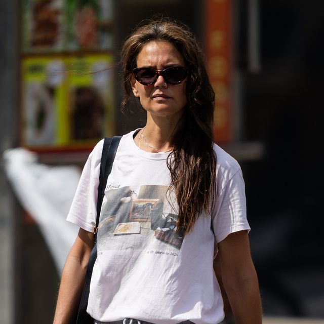 new york, new york august 05 katie holmes is seen in noho on august 05, 2023 in new york city photo by gothamgc images