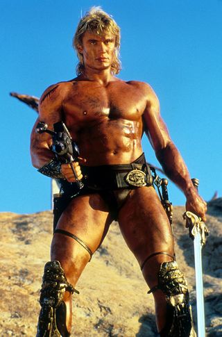 dolph lundgren in a scene from the film masters of the universe, 1987 photo by warner brothersgetty images
