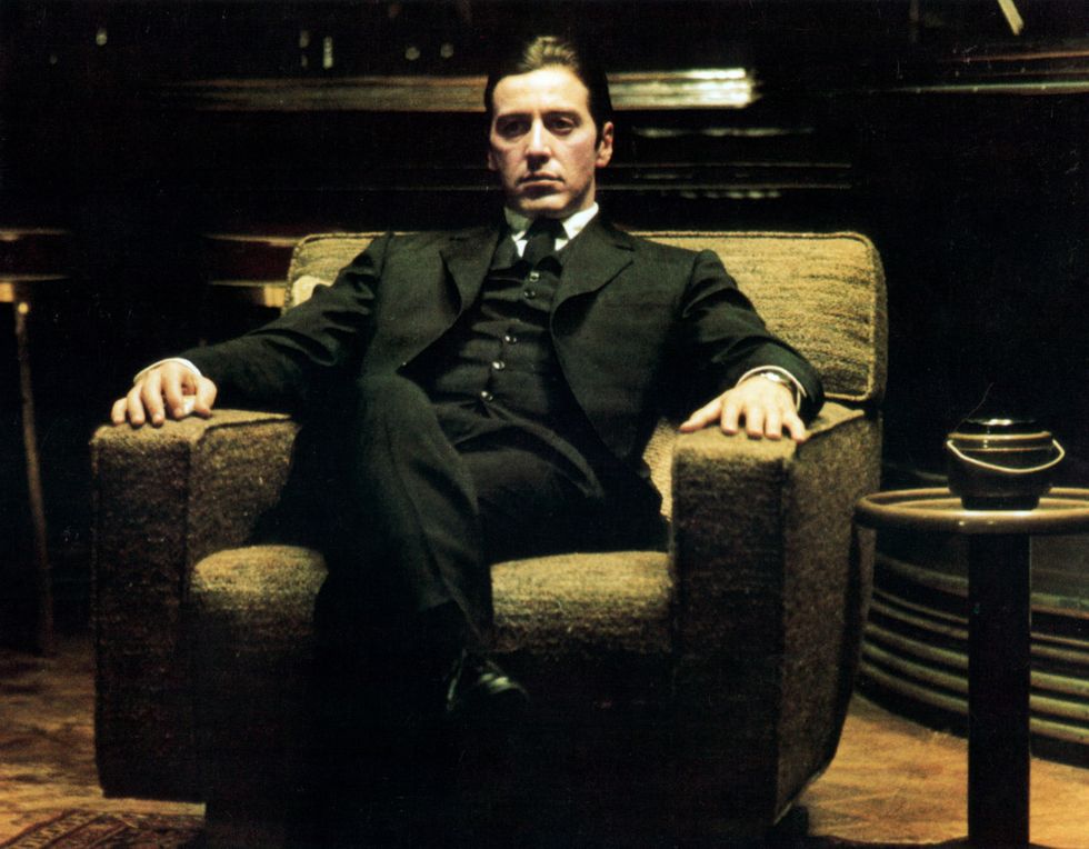 al pacino sits in a chair in a scene from the film the godfather part ii, 1974 photo by paramountgetty images