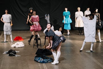 copenhagen, denmark august 08 a model is seen at the nicklas skovgaard show during the copenhagen fashion week springsummer 2024 on august 08, 2023 in copenhagen, denmark photo by alena zakirovawireimage