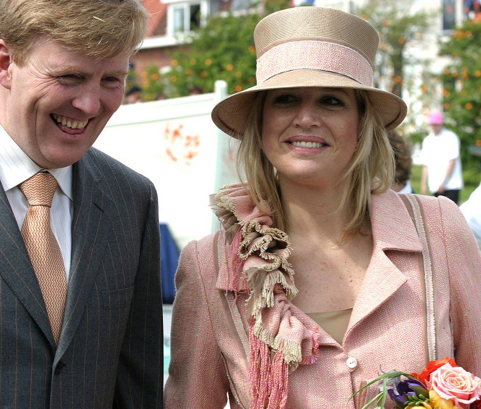 amsterdam, netherlands april 30 l r crown prince willem alexander and his wife princess maxima of the netherlands attend the traditional queens day celebrations on april 30, 2005 in scheveningen, netherlands photo by greetsia tentwireimage