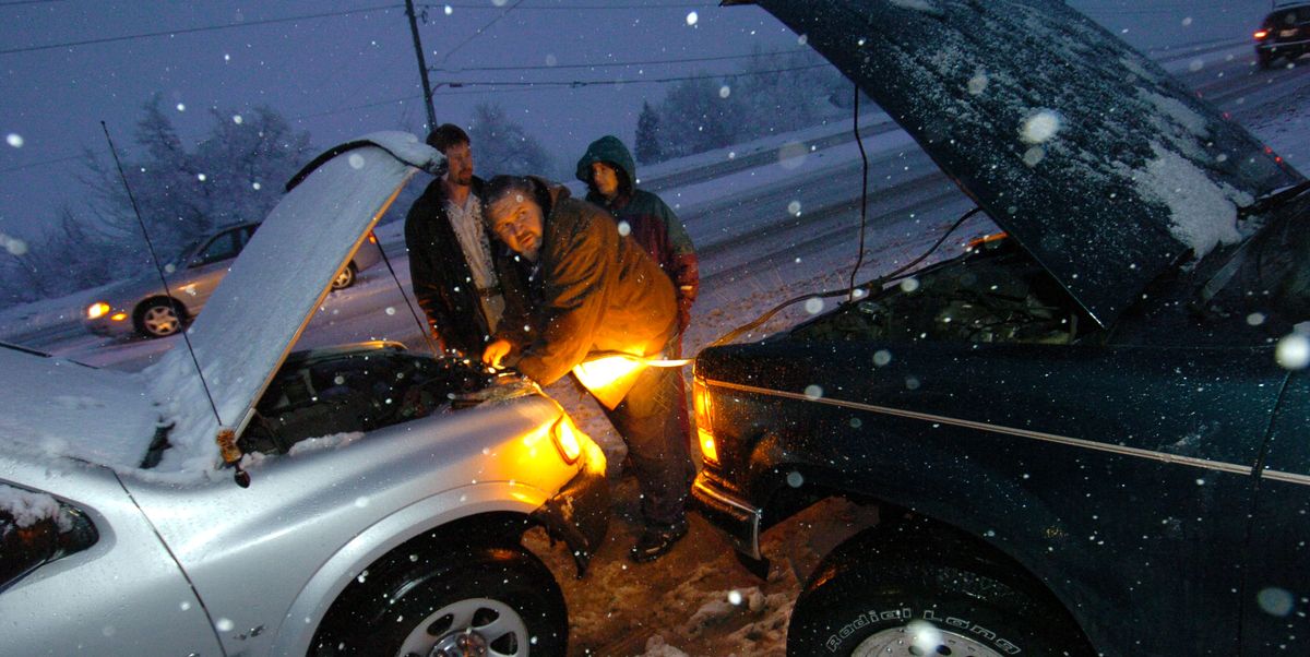 Snow, Collision, Crash, Vehicle, Motor vehicle, Car, Vehicle door, Winter, Winter storm, Tree, 