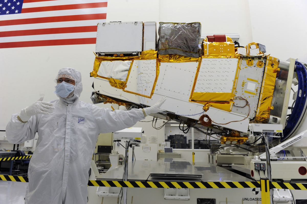 NPOESS or National Polar-Orbiting Operational Environmental Satellite System satellite.