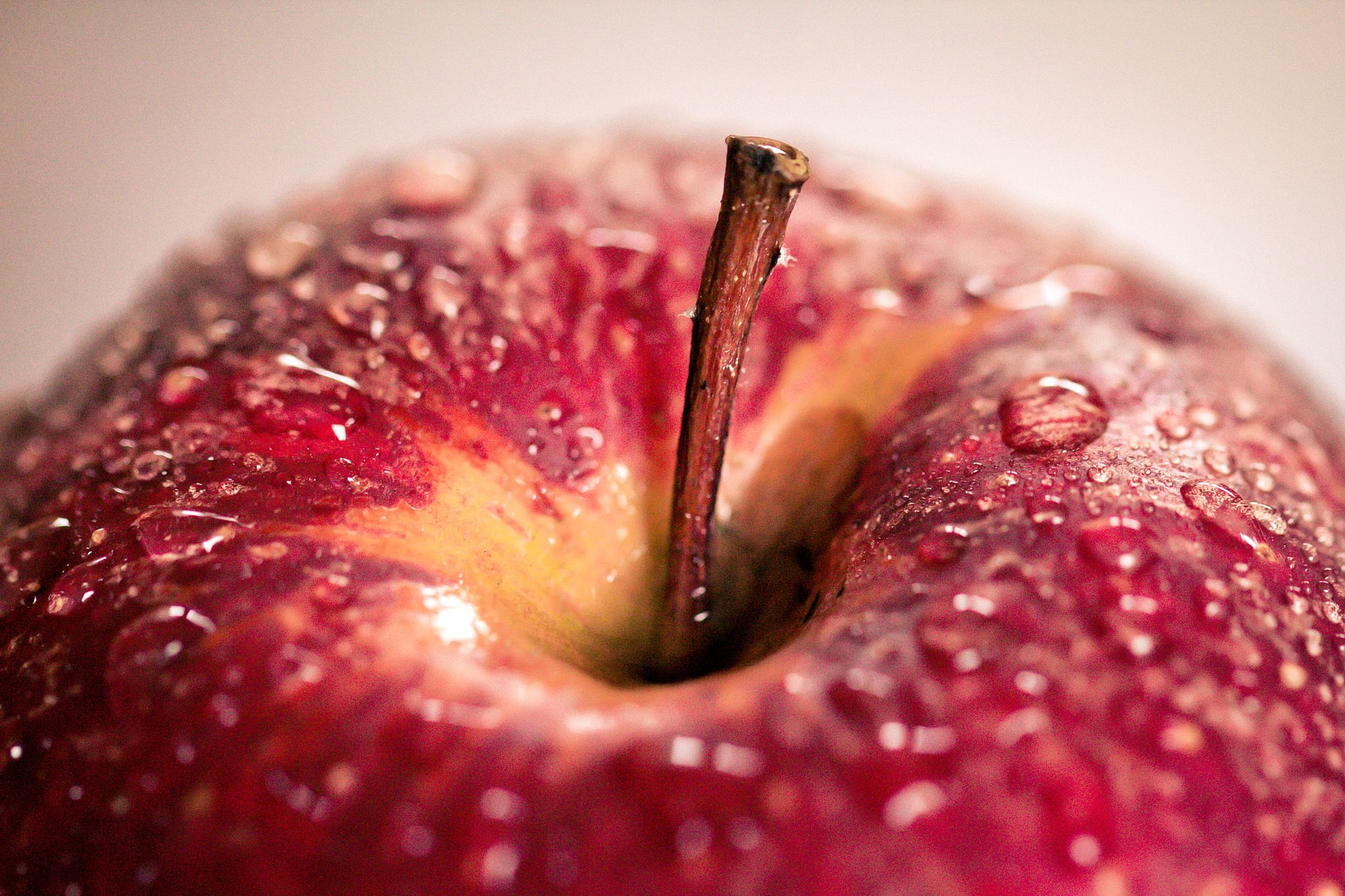 Natural foods, Apple, Fruit, Close-up, Accessory fruit, Food, Macro photography, Plant, Water, Superfood, 