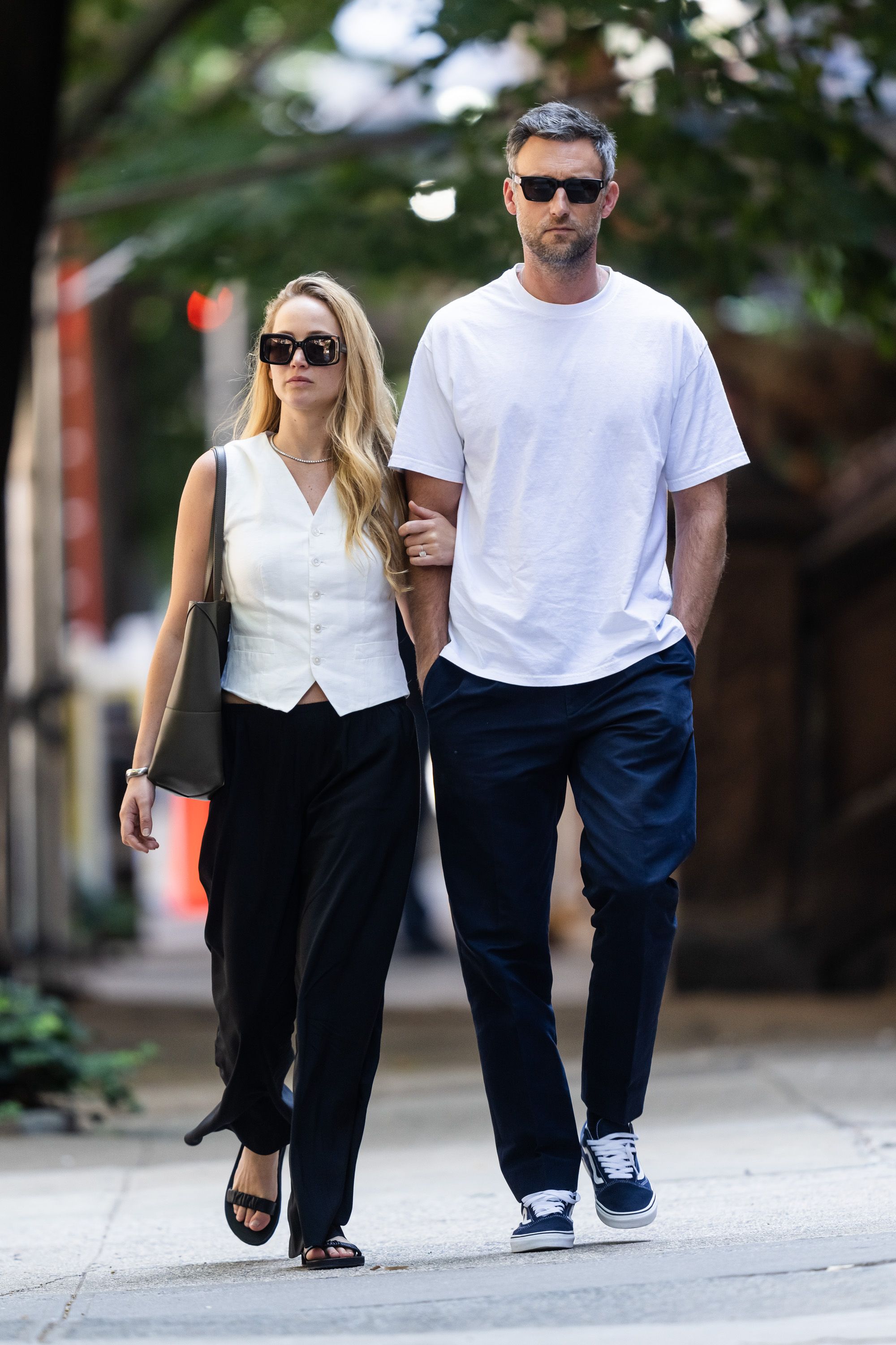 Jennifer Lawrence's Wide-Leg Trousers Are Comfy Office Pants