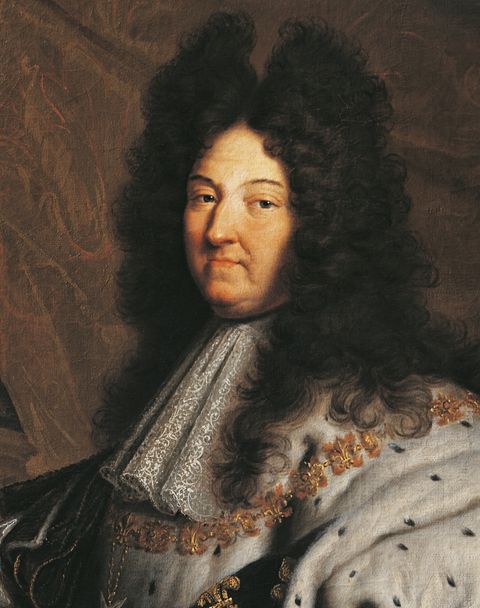 unspecified   december 16 portrait of louis xiv of france, known as louis the great or the sun king 1638 1715, 1701, king of france, painting by hyacinthe rigaud 1659 1743, oil on canvas, 277x194 cm detail florence, galleria degli uffizi uffizi gallery photo by deagostinigetty images