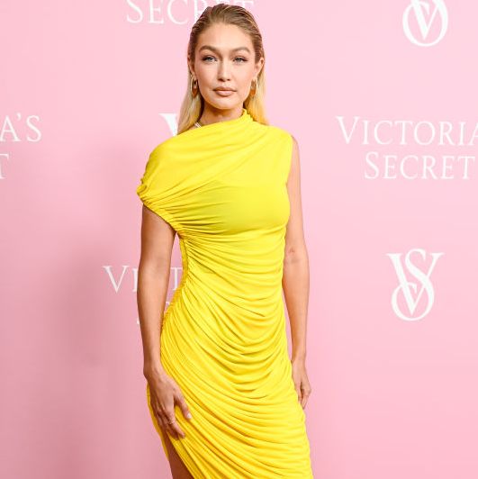 gigi hadid on the red carpet at the victorias secret world tour 2023 event at the manhattan center on september 6, 2023 in new york, new york photo by gilbert floreswwd via getty images