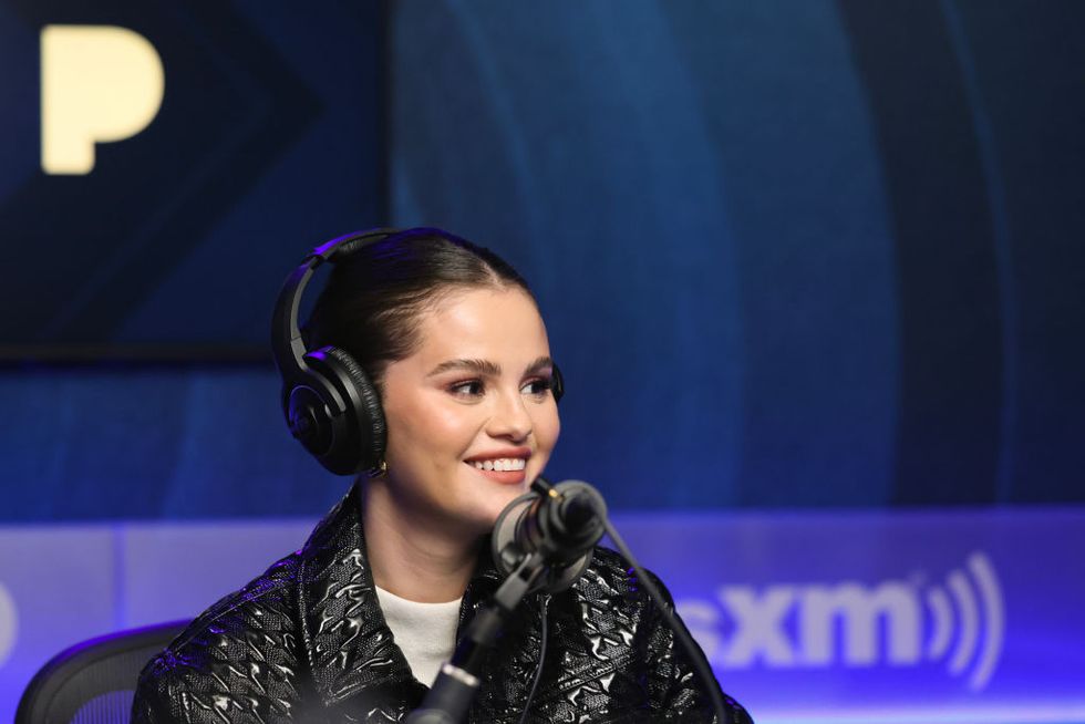 los angeles, california august 30 selena gomez visits the siriusxm studios in los angeles at siriusxm studios on august 30, 2023 in los angeles, california photo by rodin eckenrothgetty images for siriusxm