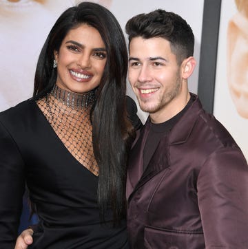 los angeles, california   june 03 priyanka chopra jonas and nick jonas arrives at the premiere of amazon prime video's "chasing happiness" at regency bruin theatre on june 03, 2019 in los angeles, california photo by steve granitzwireimage