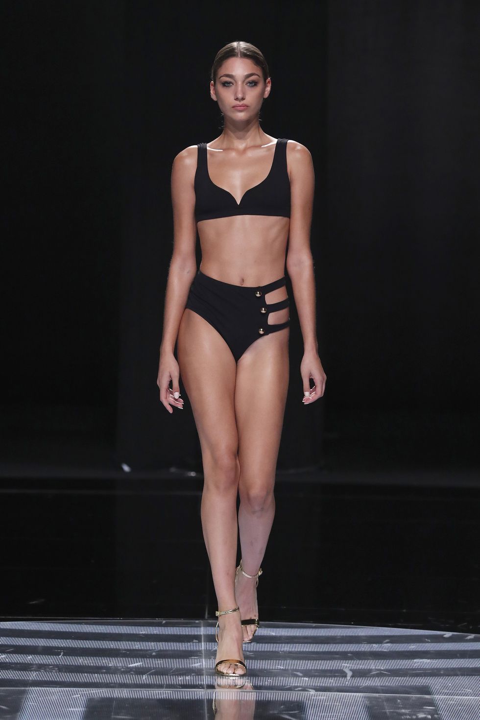 gran canaria, spain – october 23 a model walks the runway during the alexandra miro fashion show during the gran canaria moda calida swimwear on october 23, 2021 in las palmas de gran canaria, spain photo by estropgetty images