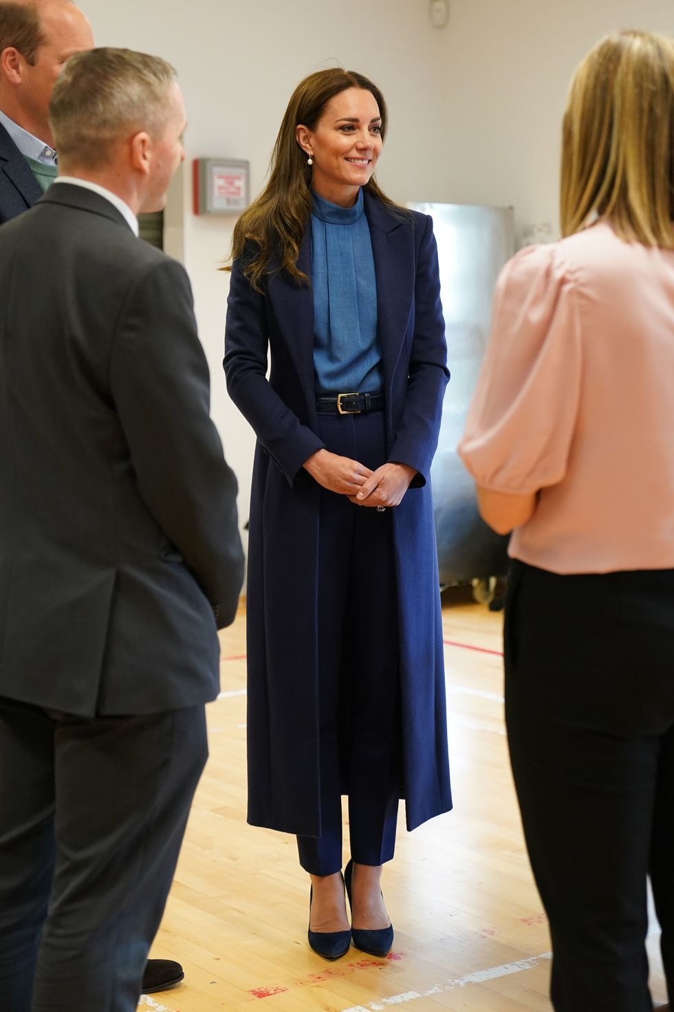 glasgow, scotland   may 11 catherine, duchess of cambridge during a visit to st johns primary school, to partake in a roots of empathy session on may 11, 2022 in glasgow, scotland photo jane barlow   wpa poolgetty images