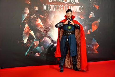a person dressed up as dr strange