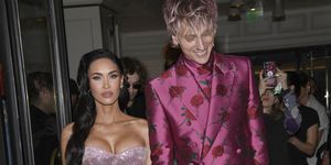 west hollywood, california   may 12 l r megan fox and machine gun kelly attend the world premiere of good mourning at the london west hollywood at beverly hills on may 12, 2022 in west hollywood, california photo by kevork djanseziangetty images