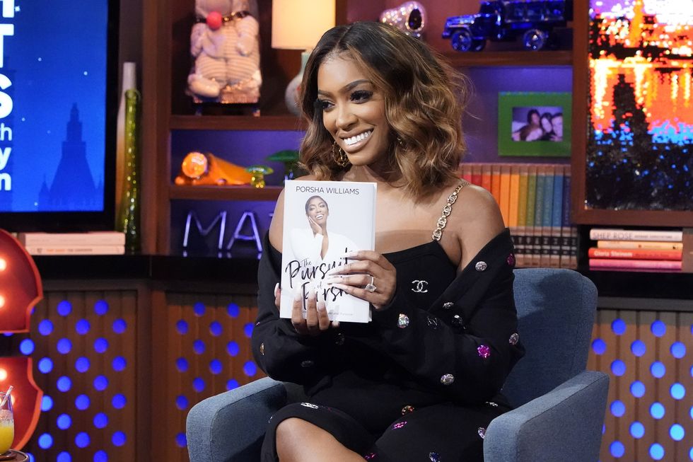 porsha williams is pictured on the set of watch what happens live with andy cohen