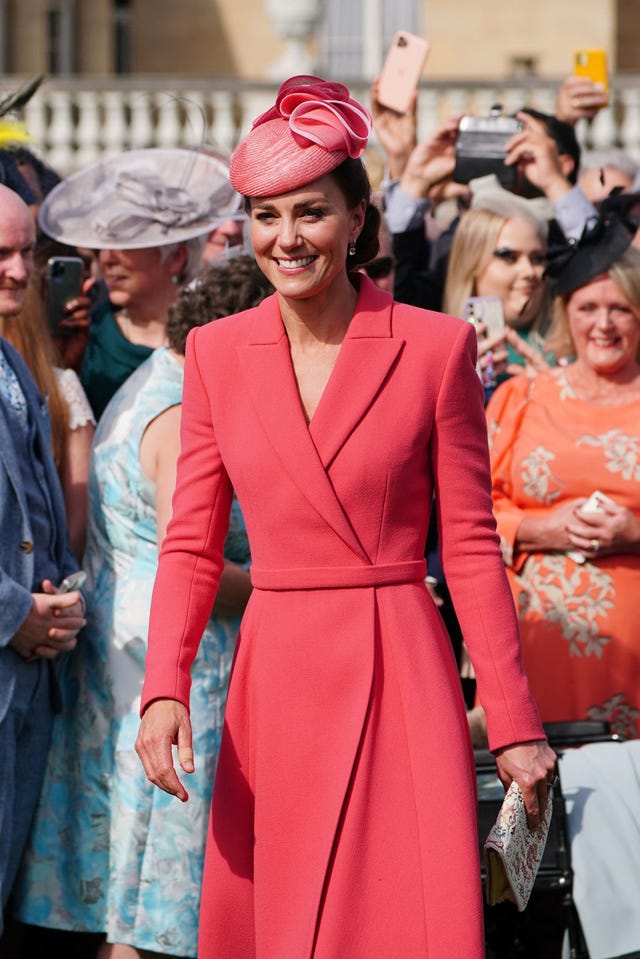 Kate Middleton Wore a Coral Dress to a Spring Garden Party