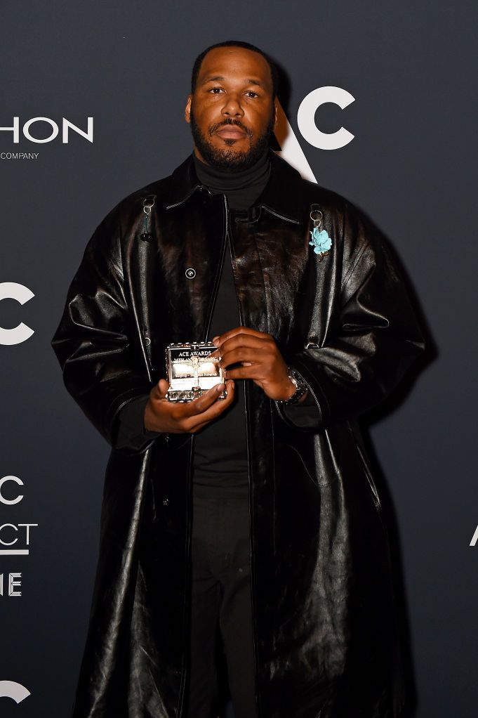 new york, new york november 02 jason rembert poses with an award for shopbop during the 25th annual ace awards on november 02, 2021 in new york city photo by ilya s savenokgetty images for accessories council