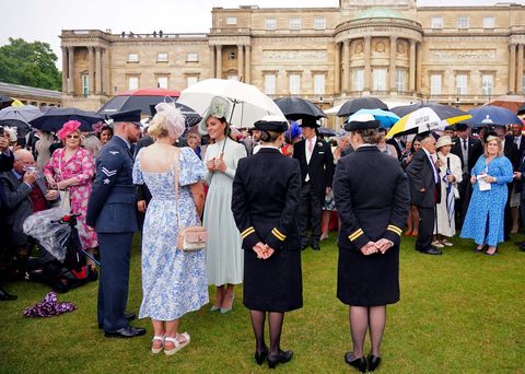 britains catherine, duchess of cambridge meets with guests at a royal garden party at buckingham palace in london on may 25, 2022 photo by dominic lipinski  pool  afp photo by dominic lipinskipoolafp via getty images