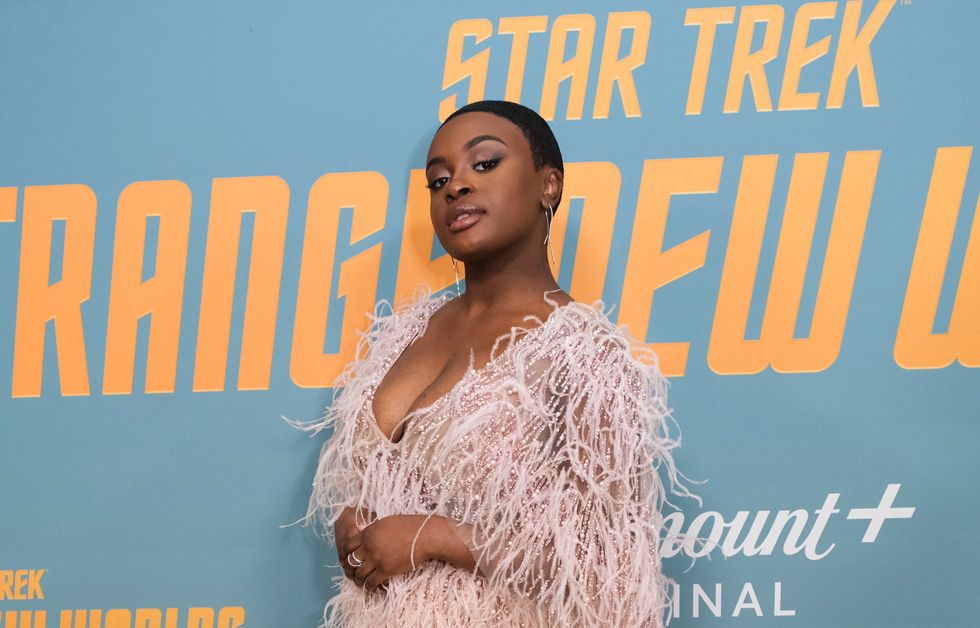 celia rose gooding attends the new york premiere of star trek strange new worlds at amc lincoln square theater