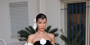 cannes, france   may 25 bella hadid is seen at the martinez hotel during the 75th annual cannes film festival on may 25, 2022 in cannes, france photo by arnold jerockigc images