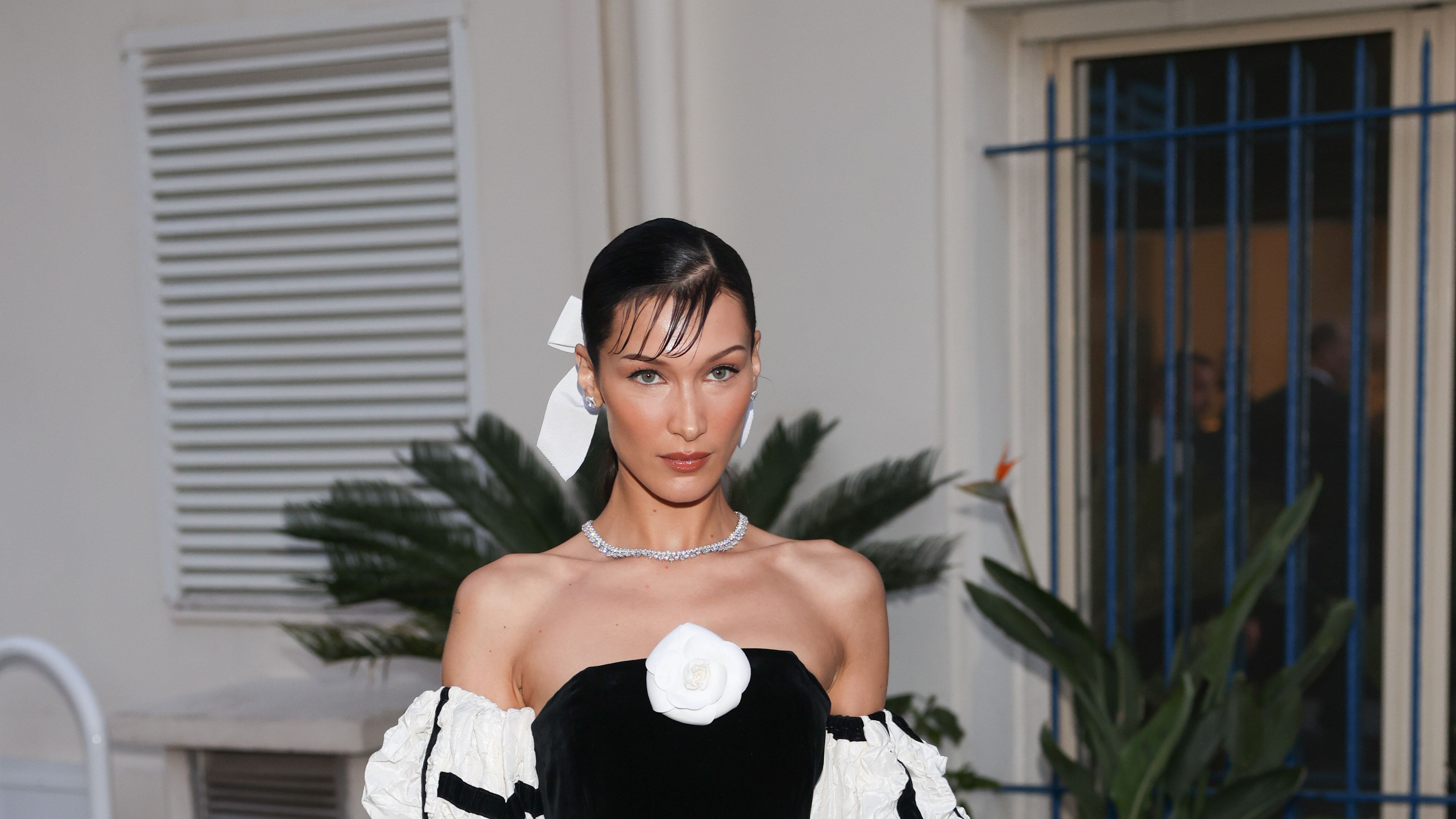 Bella Hadid Wore A Second Vintage Versace Dress At Cannes