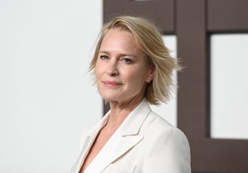 robin wright at the ralph lauren spring 2024 ready to wear fashion show at the brooklyn navy yard on september 8, 2023 in brooklyn, new york. (photo by gilbert flores/wwd via getty images)