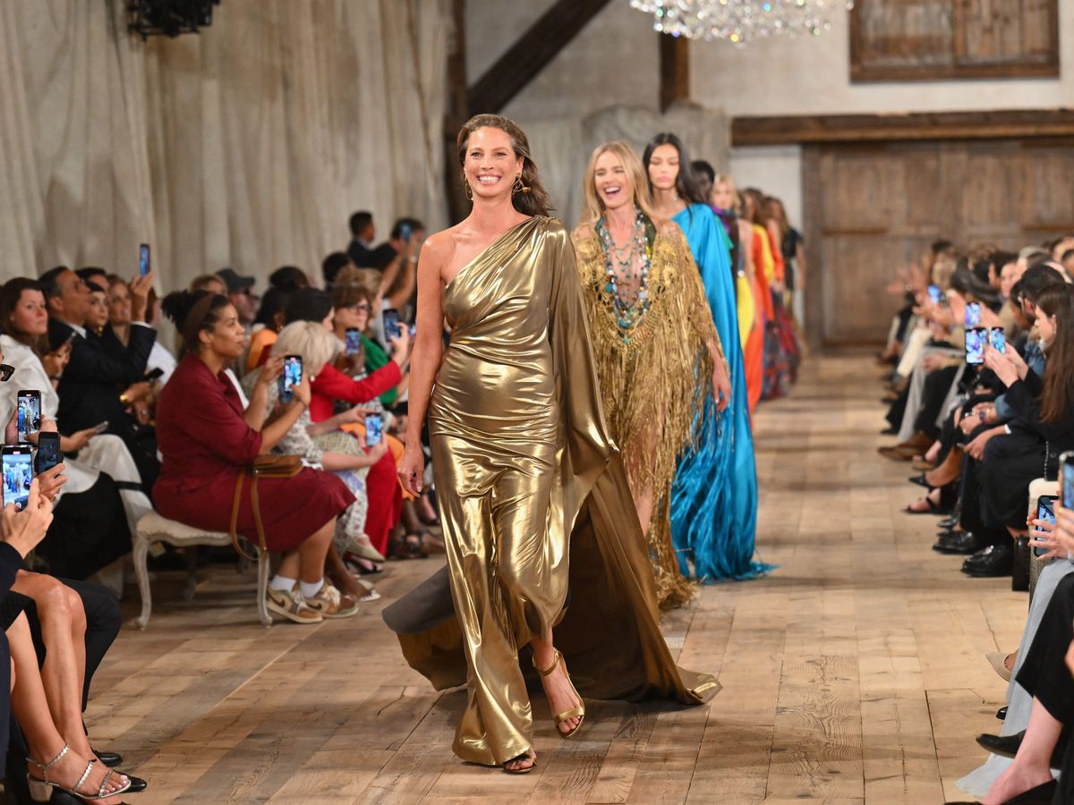 Ralph Lauren Returns to New York Fashion Week With Liquid Gold