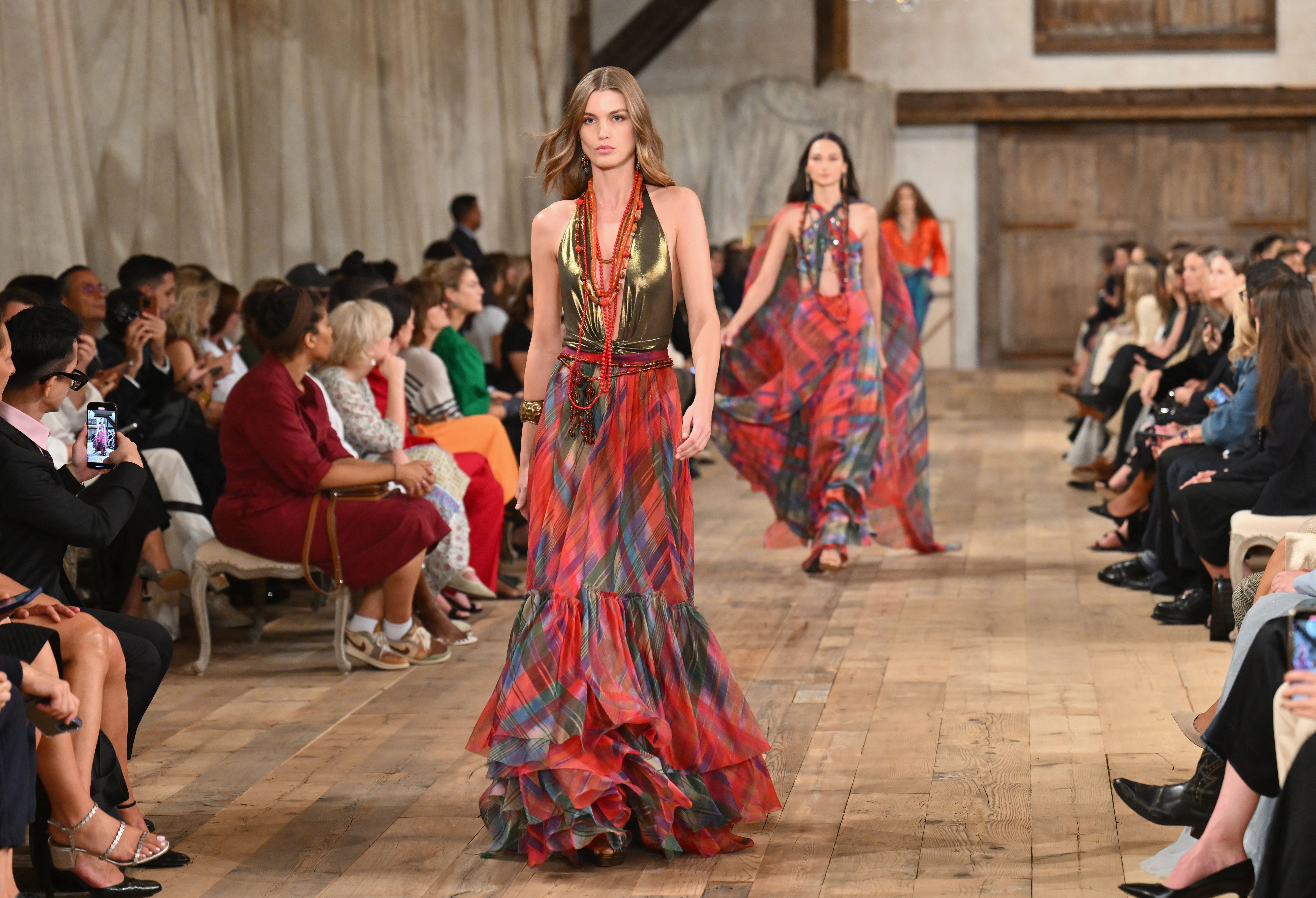 Ralph Lauren Returns to New York Fashion Week With Liquid Gold