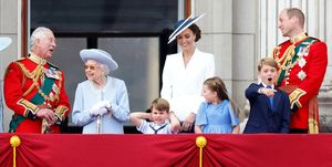 prince louis makes faces trooping the colour flypast