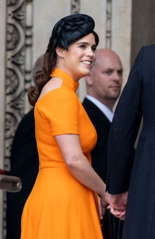 london, england   june 03 princess eugenie attends a national service of thanksgiving for the queens reign at st pauls cathedral on june 3, 2022 in london, england the platinum jubilee of elizabeth ii is being celebrated from june 2 to june 5, 2022, in the uk and commonwealth to mark the 70th anniversary of the accession of queen elizabeth ii on 6 february 1952 photo by mark cuthbertuk press via getty images