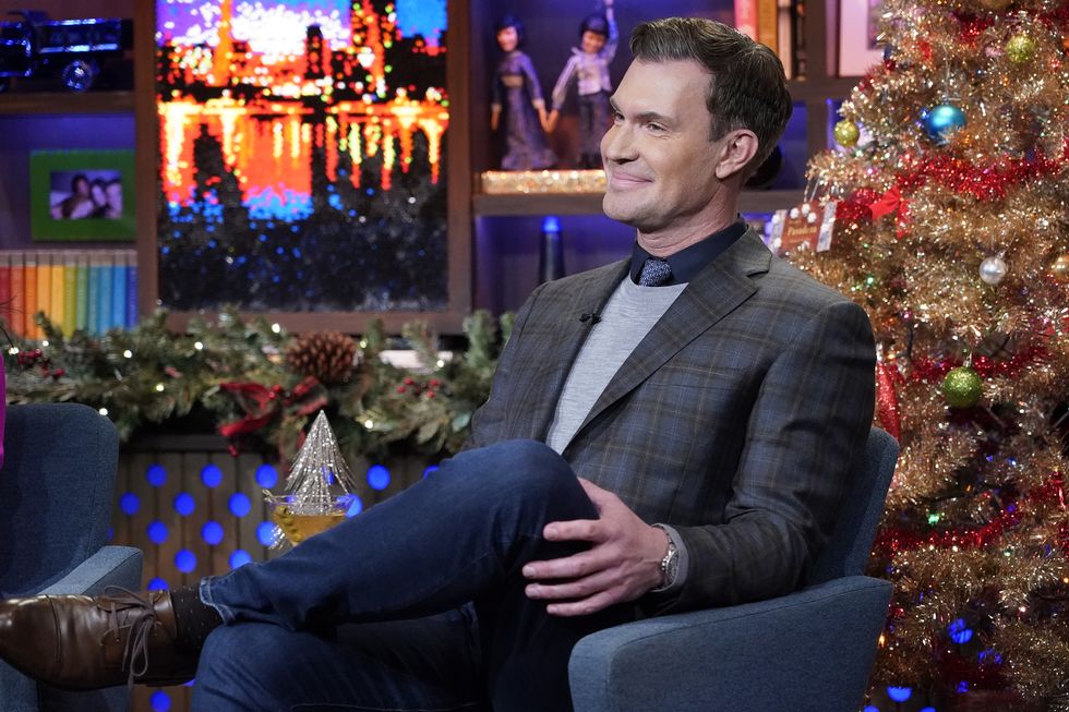 jeff lewis is shown on the set of watch what happens live with andy cohen