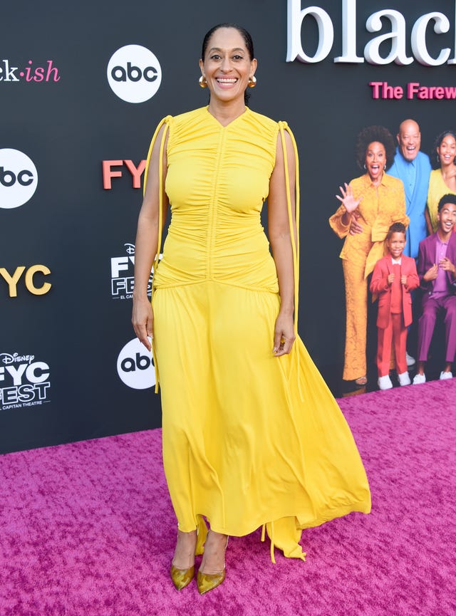 Tracee Ellis Ross's Bright Yellow Ruched Gown Is Pure Art