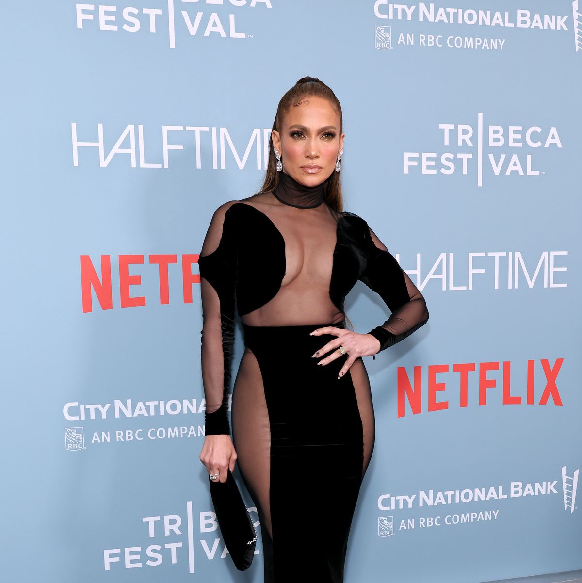 Jennifer Lopez Is a Total Showstopper in Her Jaw-Dropping See-Through Lilac  Dress
