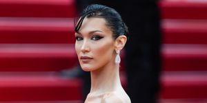 cannes, france   may 24 bella hadid attends the 75th anniversary celebration screening of the innocent linnocent during the 75th annual cannes film festival at palais des festivals on may 24, 2022 in cannes, france photo by samir husseinwireimage