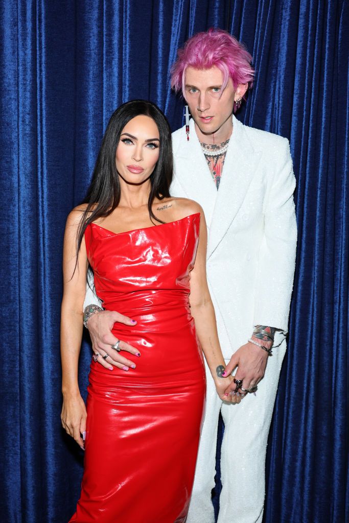 Megan Fox Wears Red-Hot Latex Dress To 'Taurus' Premiere With MGK