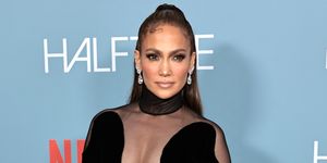 new york, new york   june 08 jennifer lopez attends halftime premiere during the tribeca festival opening night on june 08, 2022 in new york city photo by jamie mccarthygetty images for tribeca festival