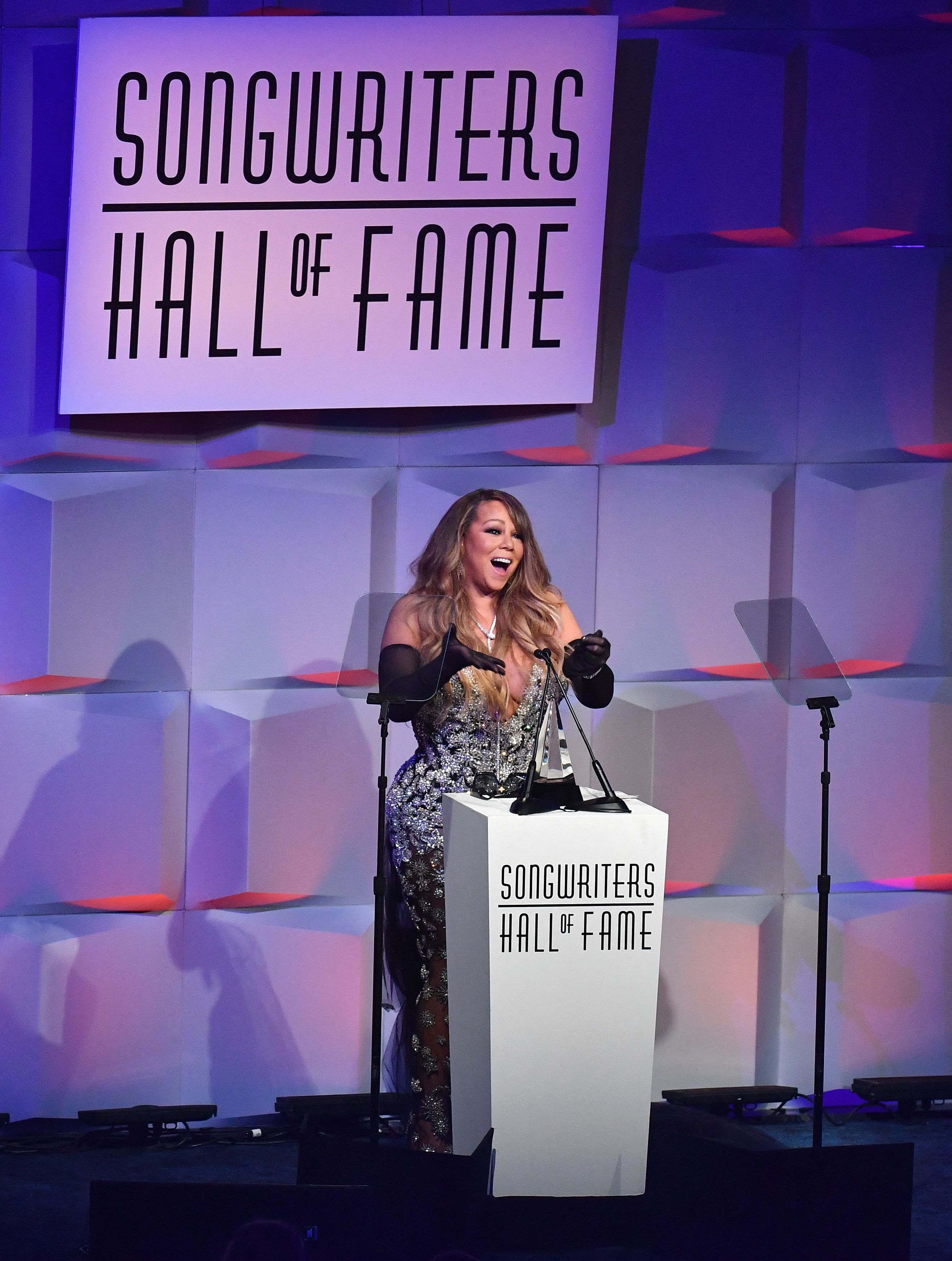 Mariah Carey Sparkles in Starburst Gown for Songwriters Hall of Fame – WWD