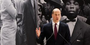 britains prince william, duke of cambridge, speaks during the unveiling of the national windrush monument at waterloo station in london on june 22, 2022 photo by john sibley  pool  afp photo by john sibleypoolafp via getty images
