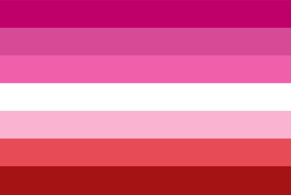 lipstick lesbian flag without lips