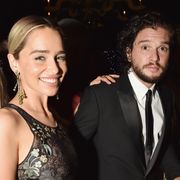 los angeles, ca   september 17  emilia clarke l and kit harington attend hbos official 2018 emmy after party on september 17, 2018 in los angeles, california  photo by jeff kravitzfilmmagic for hbo