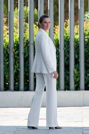 pozuelo de alarcon, spain   june 28 queen letizia of spain   visits creade refugees center on june 28, 2022 in madrid, spain photo by carlos alvarezgetty images