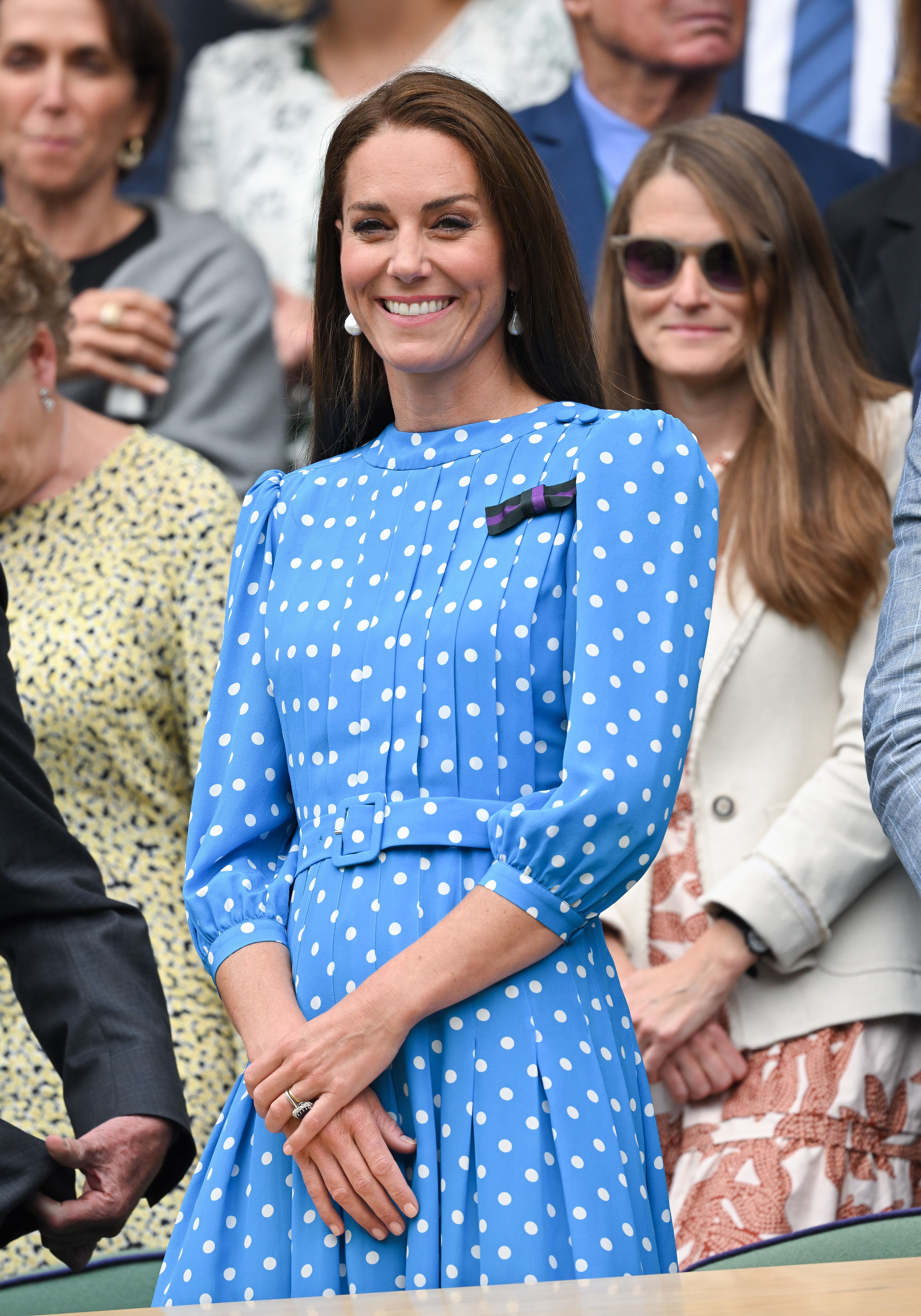 Kate Middleton Wears Brown Polka Dot Dress on the School Run