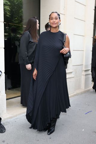 paris, france   july 06 tracee ellis ross departs at balenciaga on july 06, 2022 in paris, france photo by jacopo m raulegetty images for balenciaga