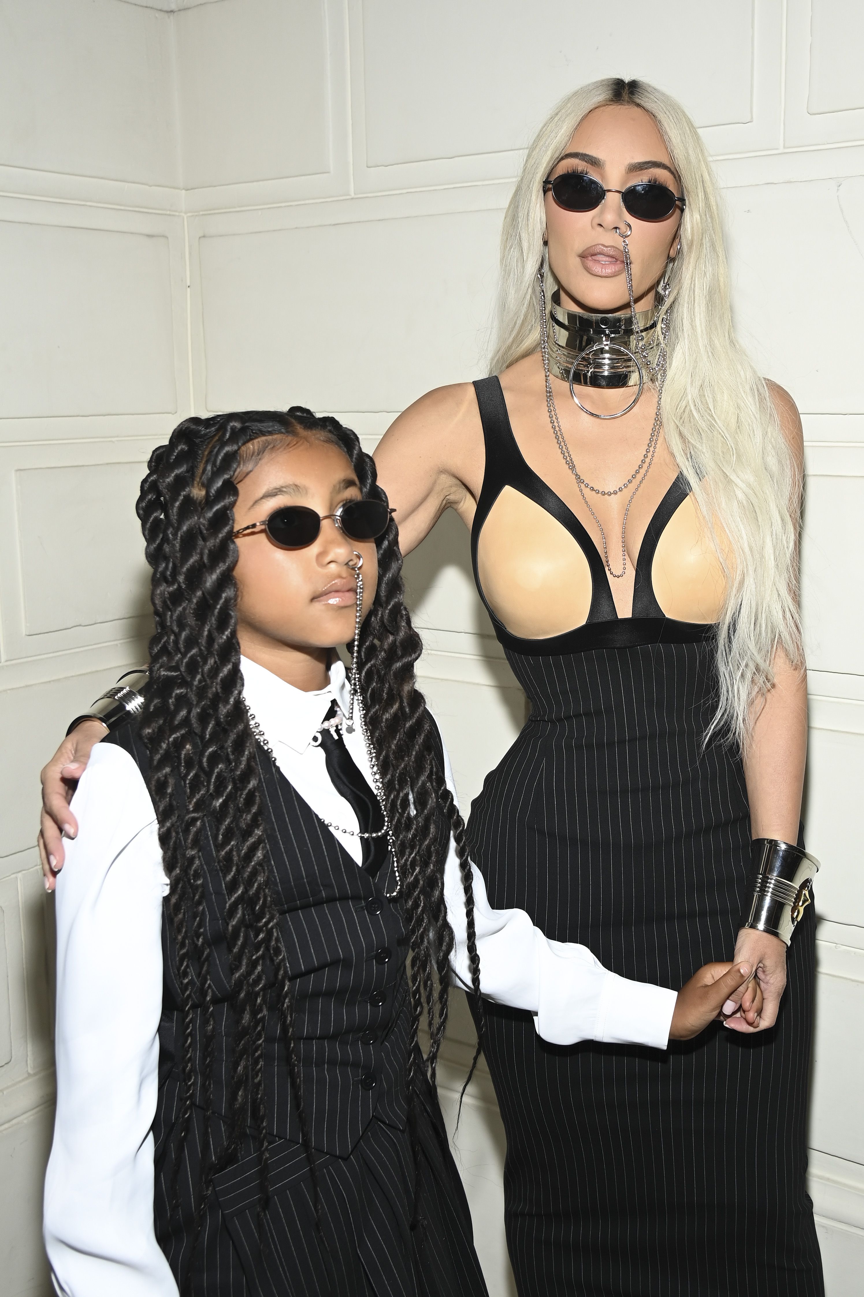 Kim Kardashian and North West Wore Matching Nose Chains at Jean Paul  Gaultier Show